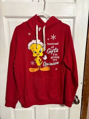 Warner Bros. Red Tweety Graphic Crewneck Hoodie